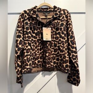 Carolyn Taylor Animal Print Button-Up Top